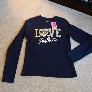 NWT Cadre "I love PITT Panthers" long sleeve tee